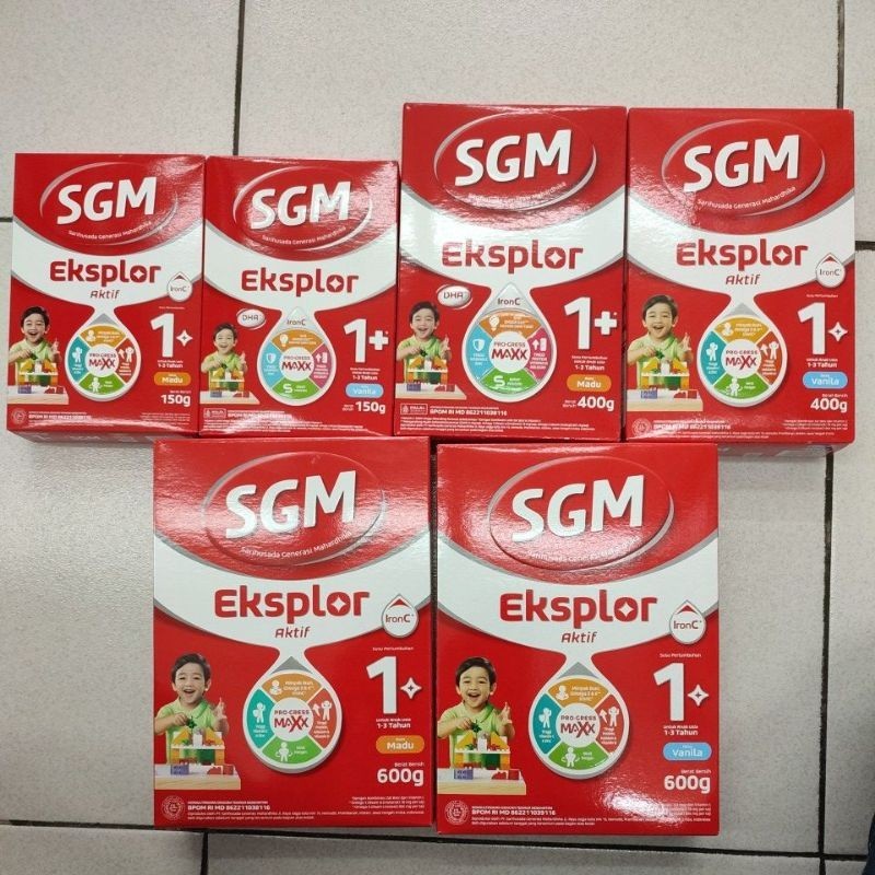 Jual SGM Eksplor 1+ Susu pertumbuhan Madu & Vanila (Ukuran 150g, 400g ...