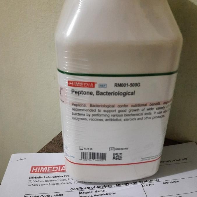 Jual Terjangkau 10 GRAM Peptone Bacto/Peptone Bacteriological/Pepton