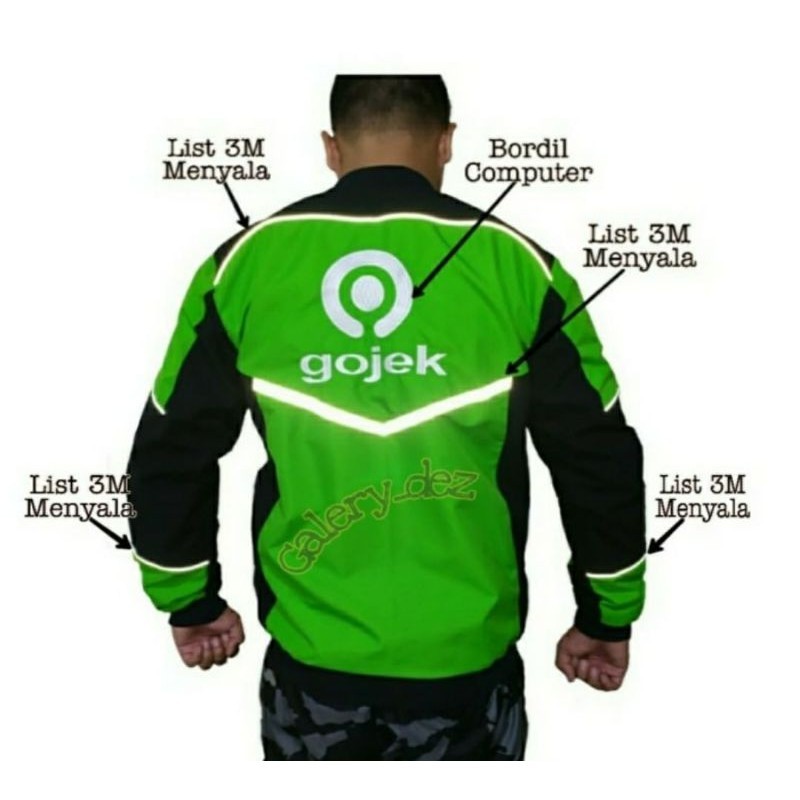 Jual jakeet motor gojjek kombinasi hijau hitam | Shopee Indonesia