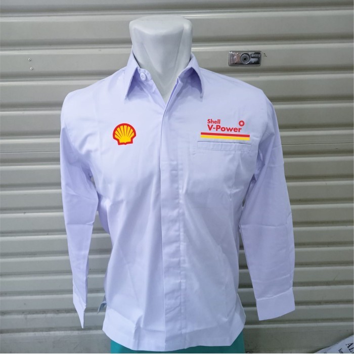 Jual Promo Kemeja Shell V Power Seragam Shell V Power Baju Lengan ...