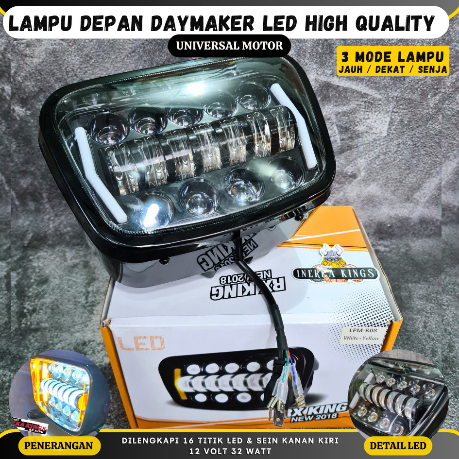 Jual Lampu Depan Oval Set Daymaker Rx King Fullset Original | Shopee ...