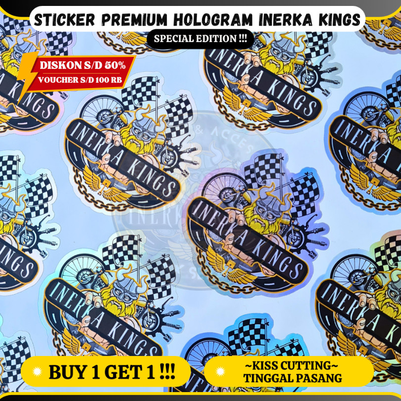 Jual Sticker Premium Hologram Logo Inerka Part Kings Special Edition ...