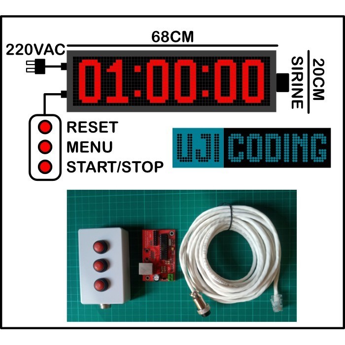 Jual New!! Modul Controller Display Timer Stopwatch Counter Down Panel ...