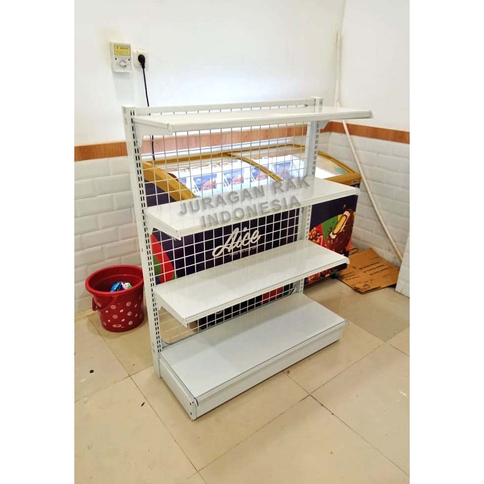Jual Rak Gondola Minimarket Single Tinggi 150 cm 4 Level . Rak Display ...