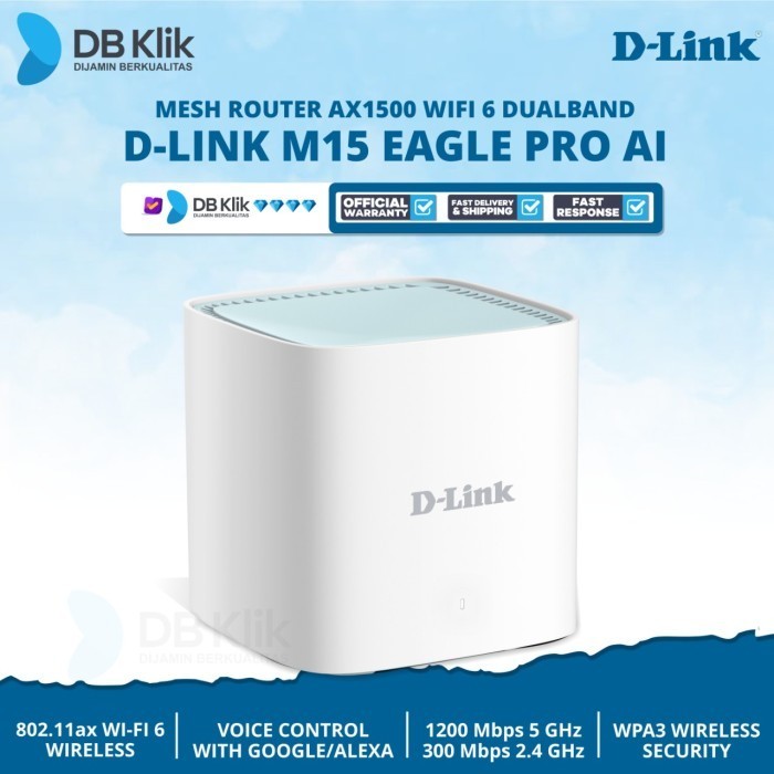 Jual Mesh Router D-Link M15 EAGLE PRO AI AX1500 WiFi 6 DualBand - DLink ...