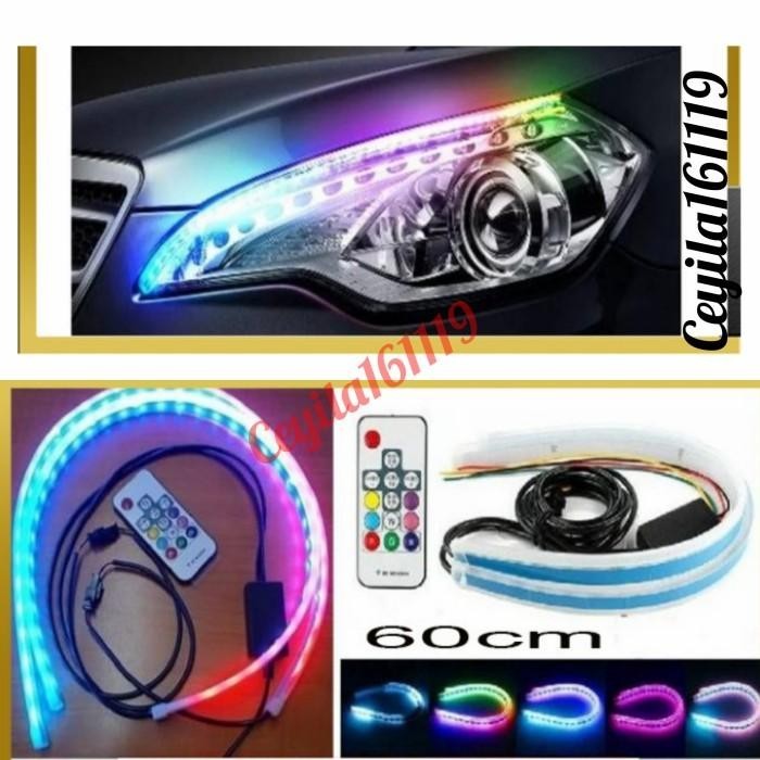 Jual LAMPU ALIS RGB FULL WARNA FLEXIBLE 60 CM REMOTE MOBIL ALL NEW LIVINA Shopee Indonesia