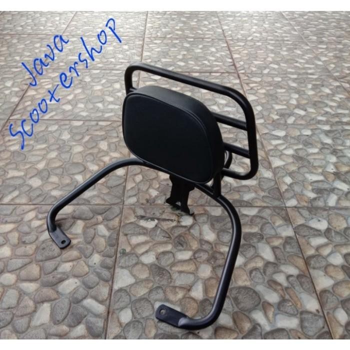 Jual (0_0) BACK RACK / BACKRACK + JOK SANDARAN VESPA MATIC . AKSESORIS