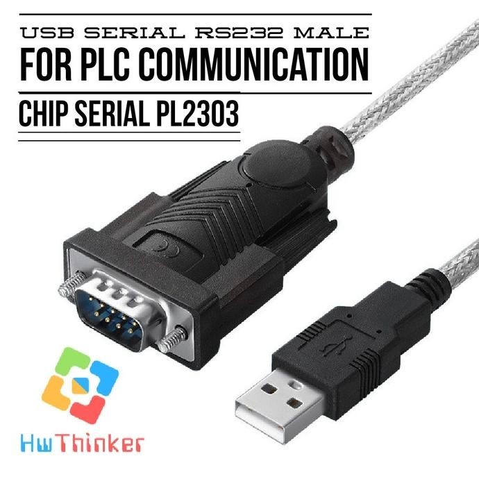 Jual Kabel Adapter Usb To Serial Rs232 Uart Db9 Male Chip Pl2303 For 