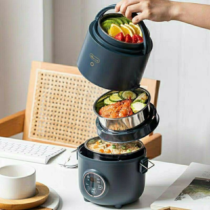 Jual Bear Electric Lunch Box Navy With Mini Led Display | Shopee Indonesia