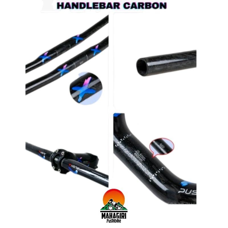 Jual Handlebar carbon Xpush pushbike balance bike flat lowrise midrise ...