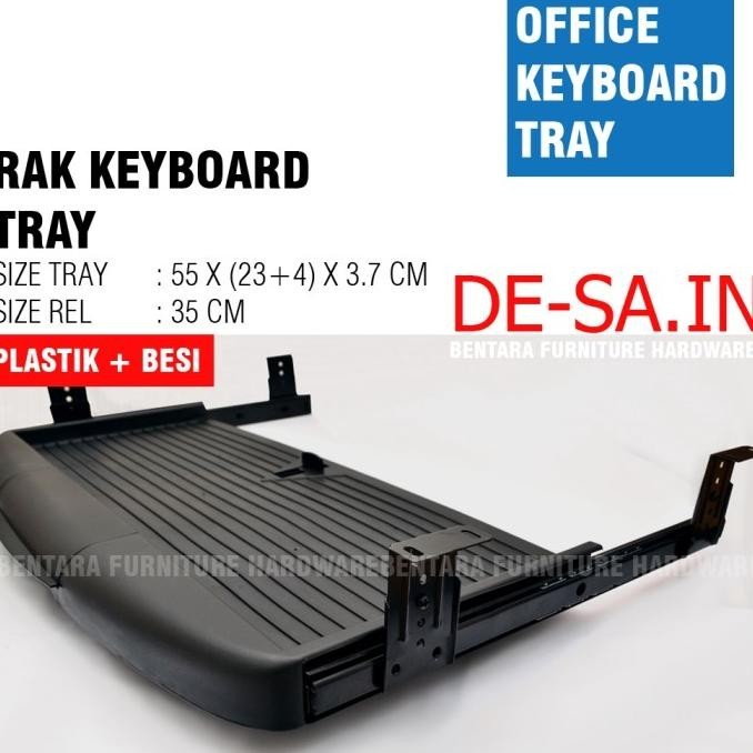 Jual Rak Keyboard Tray Rel Laci Tempat Tatakan Meja Kerja Komputer ...