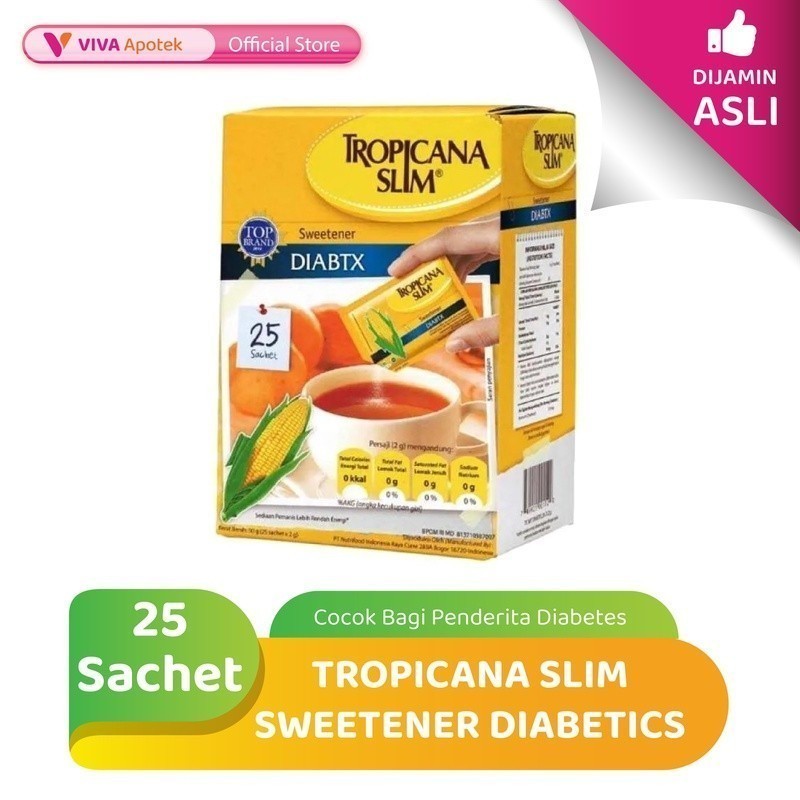 Jual Tropicana Slim Sweetener Diabetics (25 Sachet) | Shopee Indonesia