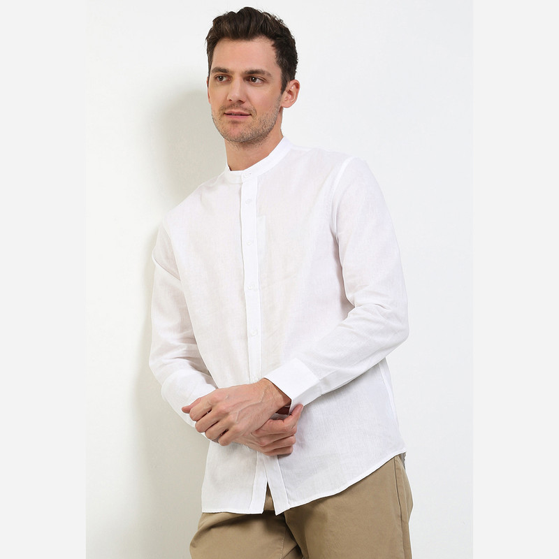 Jual Giordano Long Sleeve Linen Cotton Shirt Pria | Shopee Indonesia