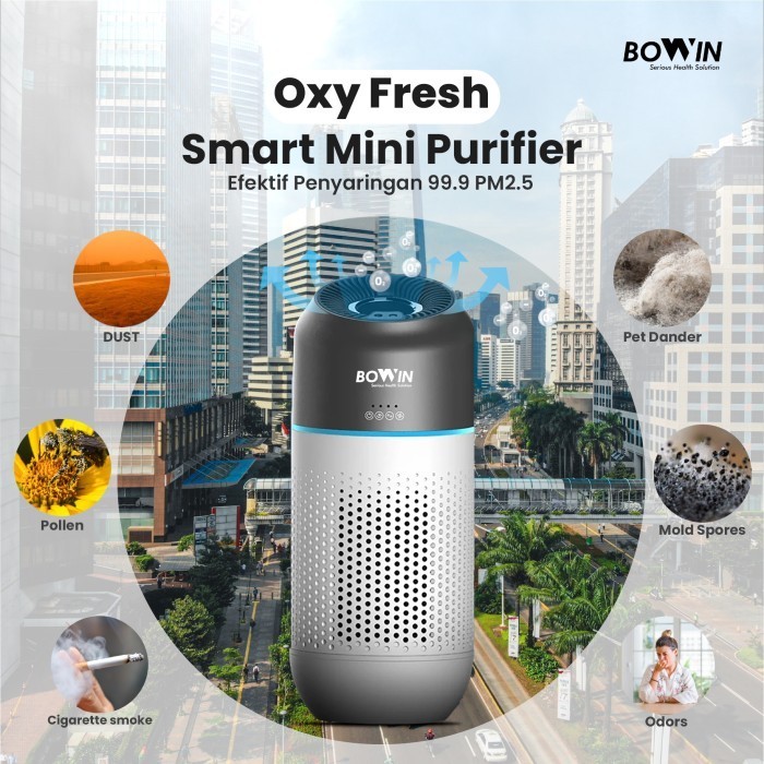 Jual Bowin Air Purifier Oxy Mini (3In1 True Hepa & Anion Filter ...
