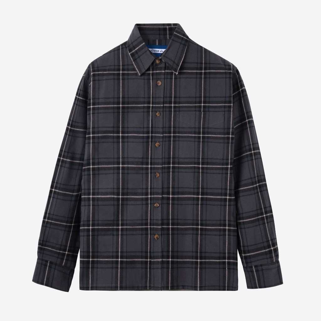 Jual Kemeja Flannel - Day to Day Flannel - Cold Grey | Shopee Indonesia