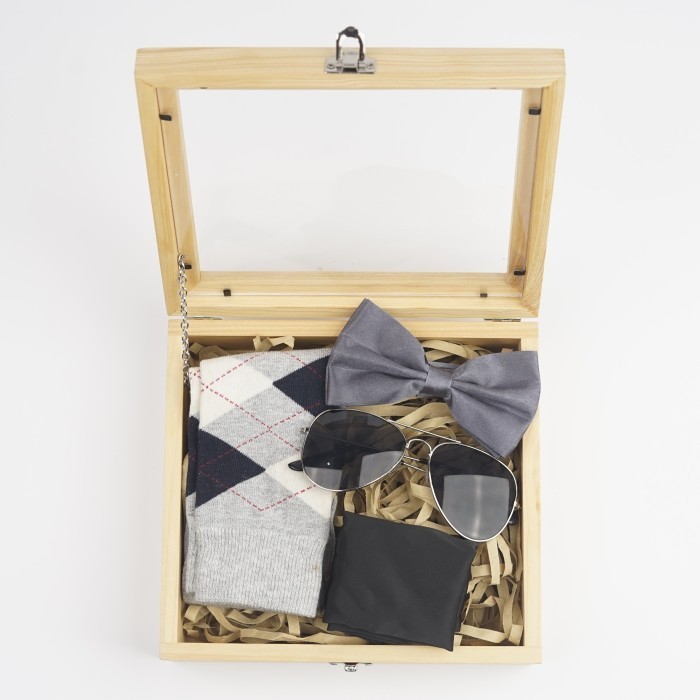 Jual Groomsmen Box Bestman Cufflinks Dasi Wedding Bowtie Maguire ...