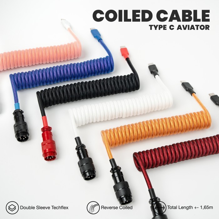 Jual Disc!! Coiled Cable Type C Aviator - Kabel Mechanical Keyard by ...
