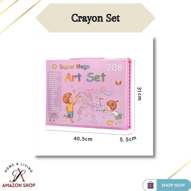 Jual Set Crayon 208 150 PC / Krayon Mewarna Alat Menggambar dan ...