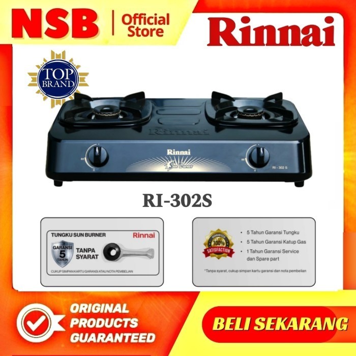 Jual Kompor Gas Rinai Rinnai Tungku Stainless Murah Shopee Indonesia