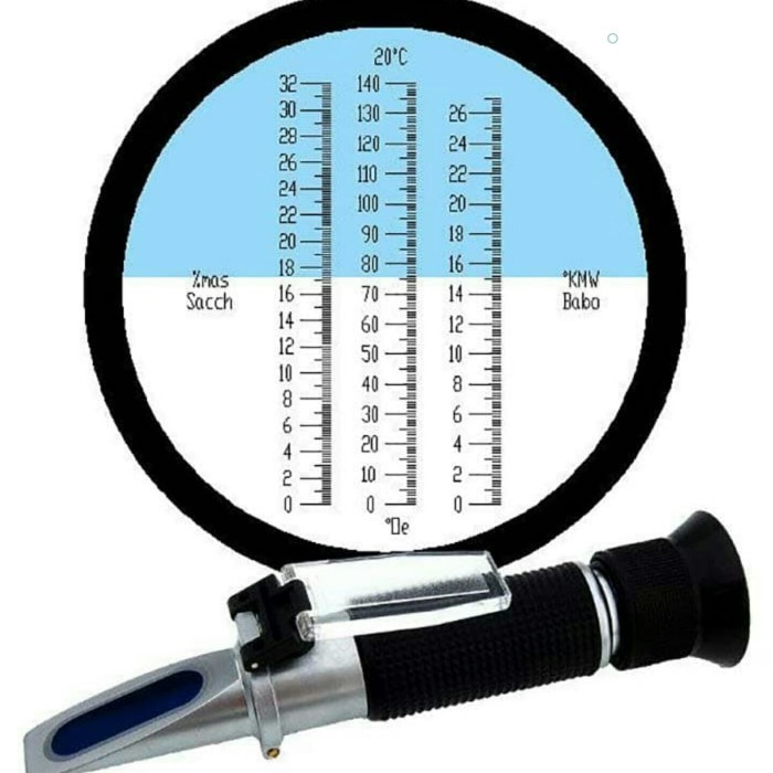 Jual Refractometer Wine, Jus Buah Skala Oechsle, Brix, Babo