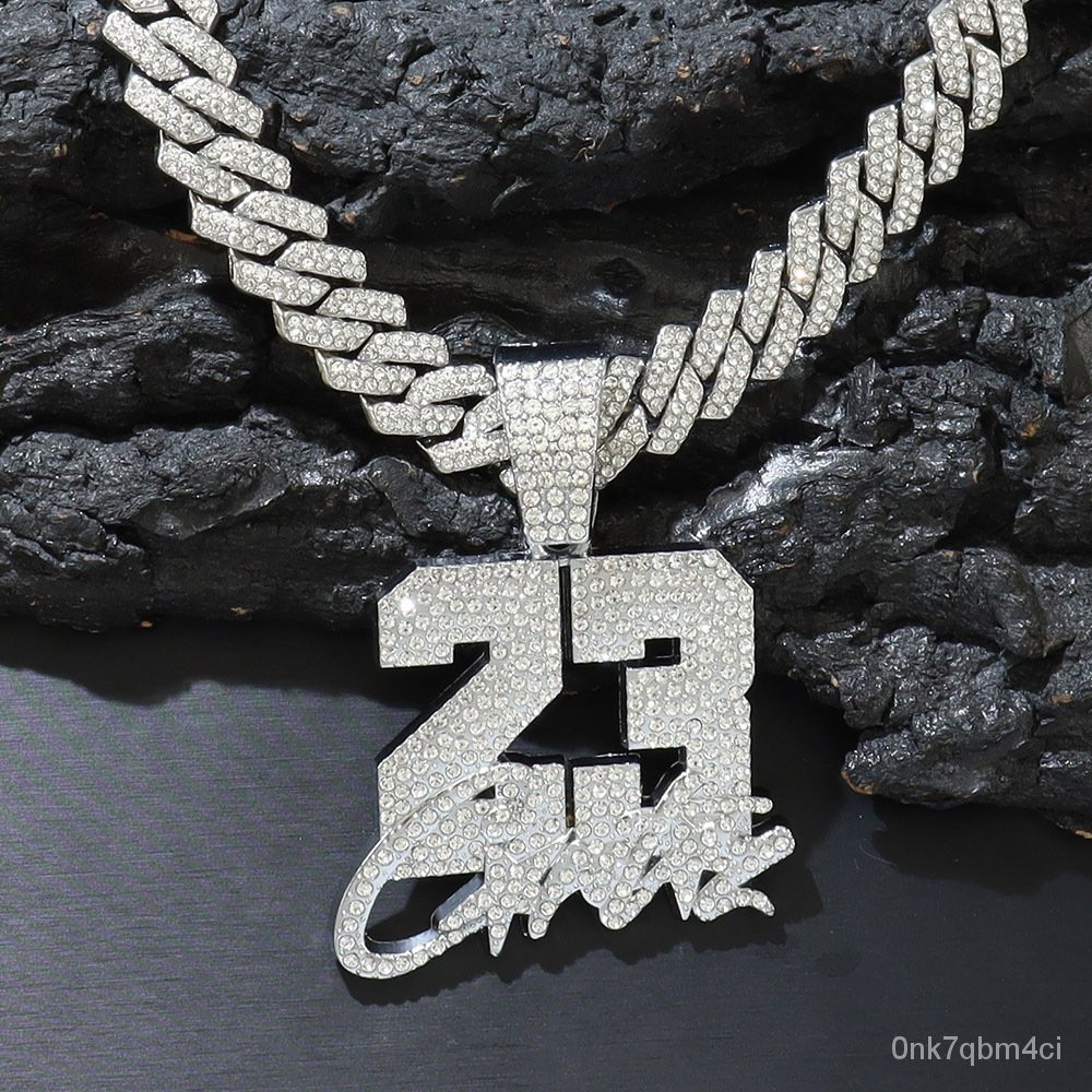 Jual European and American Hip Hop Rap Full Diamond Number Letters23No ...
