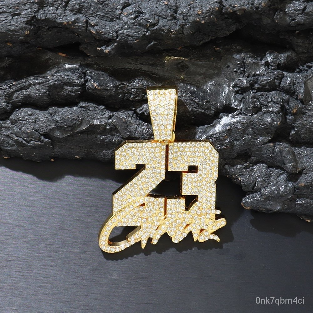 Jual European and American Hip Hop Rap Full Diamond Number Letters23No ...