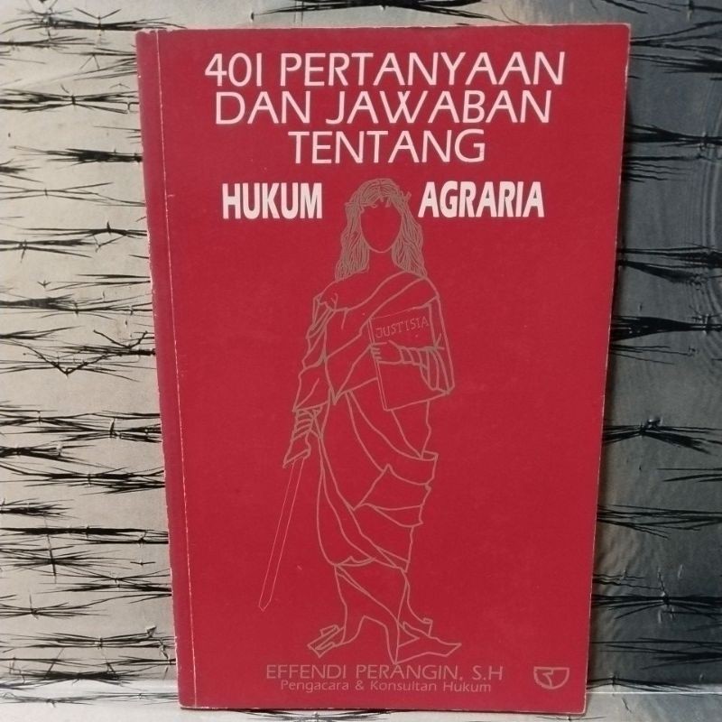 Jual Buku Original Pertanyaan Dan Jawaban Tentang Hukum Agraria By Effendi Perangin Shopee