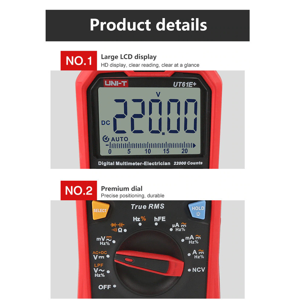 Jual NEW SERIES UNI-T PROFESSIONAL DIGITAL MULTIMETER TESTER TRUE RMS ...