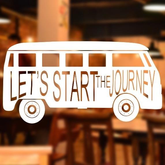 Jual Stiker Let's Star The JourneyTour Travel Wisata Kaca Dinding ...