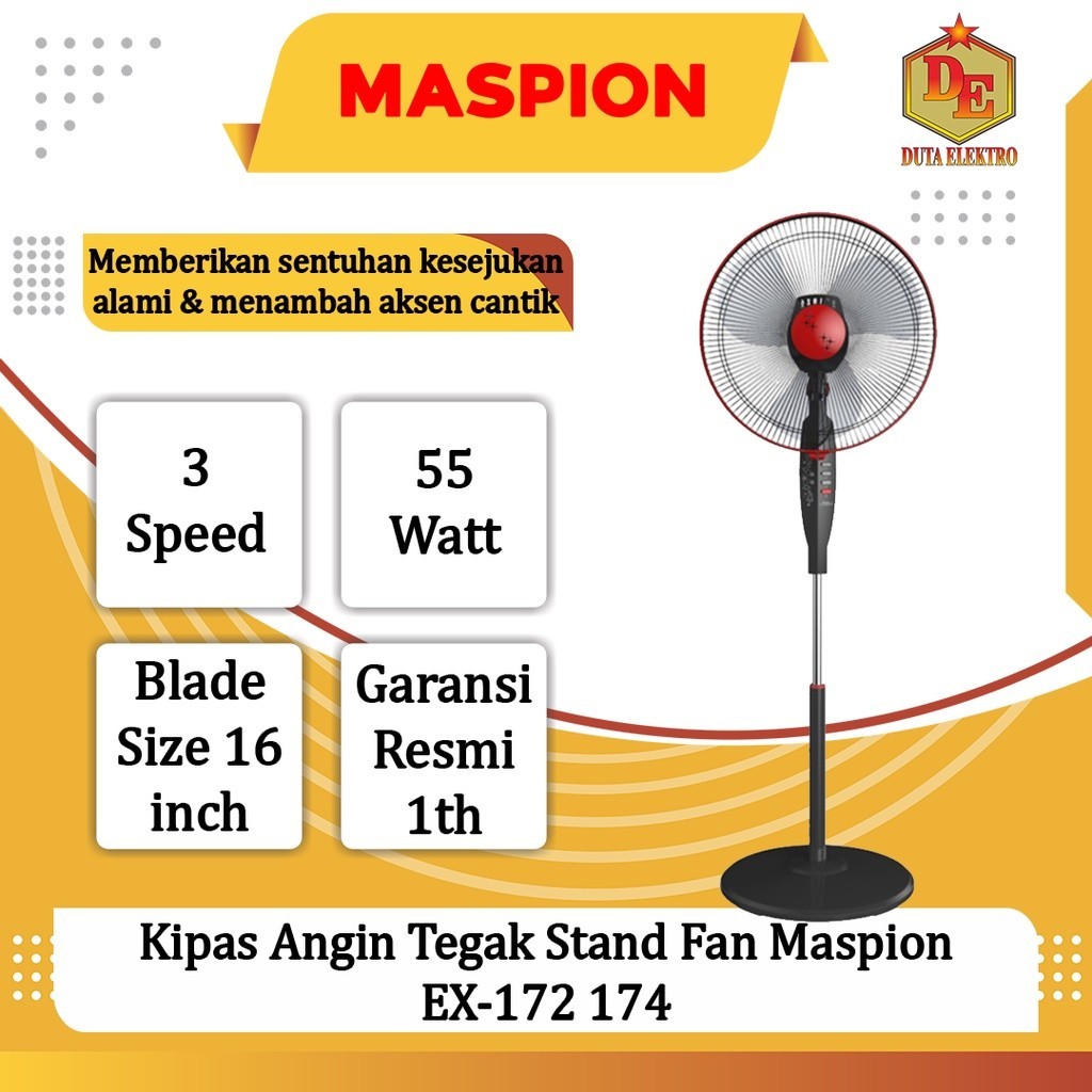 Jual Kipas Angin Tegak Stand Fan Maspion EX-172 174 | Shopee Indonesia