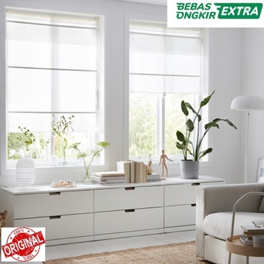 Jual Tirai Roman Jendela/Roman Blind Motif Putih Polos 80X160Cm