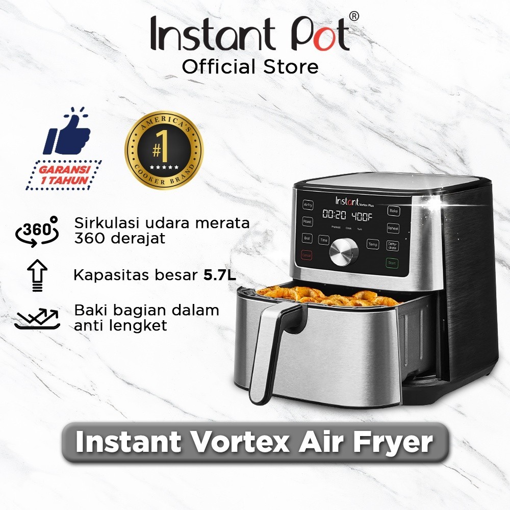 Jual Defect Dus - Air Fryer Instant Pot Vortex Plus 6 Quart 5.7L - Alat ...