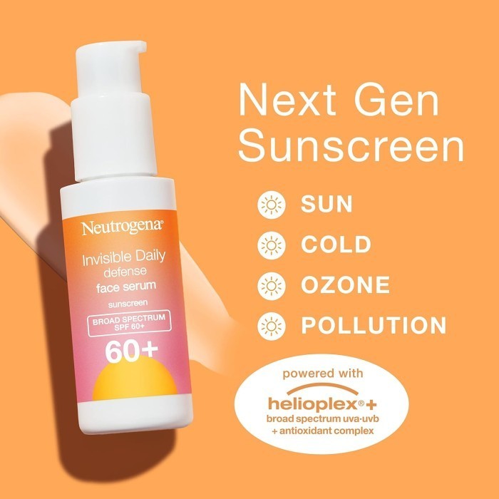 Jual Neutrogena Invisible Daily Defense Face Serum Sunscreen SPF60 Oil ...