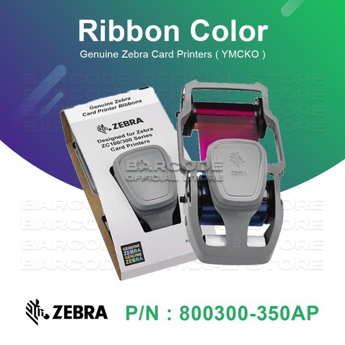 Jual Ribbon Tinta Printer Kartu Zebra Zc300 Zc-300 Ymcko Pn : 800300 ...
