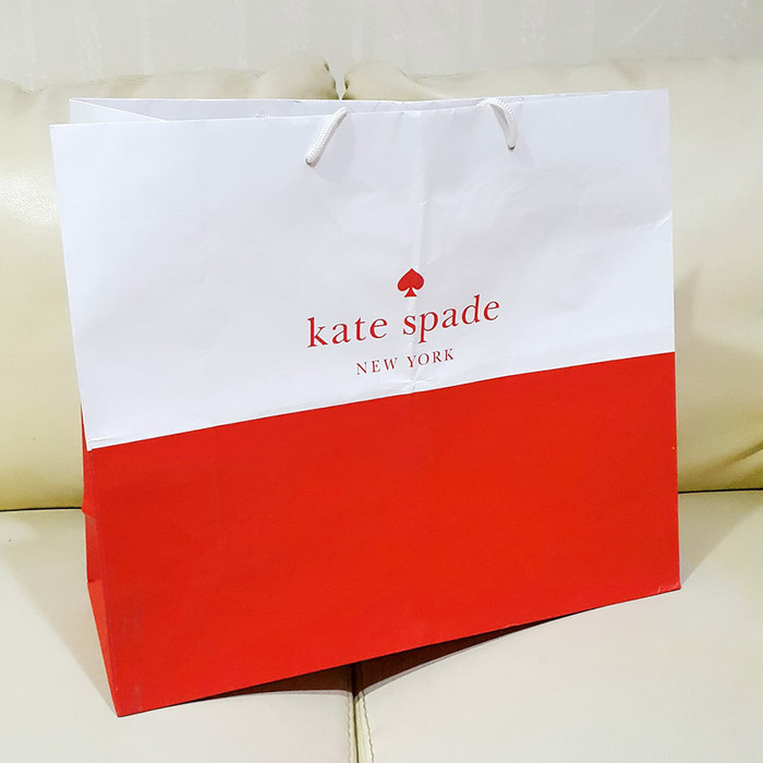 Jual Rbag Katespade Putih Merah 47 R Bag Kantong Kertas New York ...