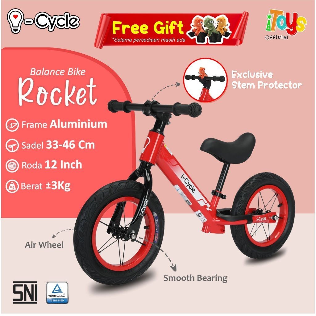 Jual Balance Bike ICYCLE Rocket (PH-2299) Push Bike | Sepeda ...