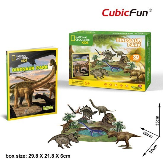 Jual CUBICFUN 3D PUZZLE NATIONAL GEOGRAPHIC KIDS SERIES - DINOSAUR PARK ...