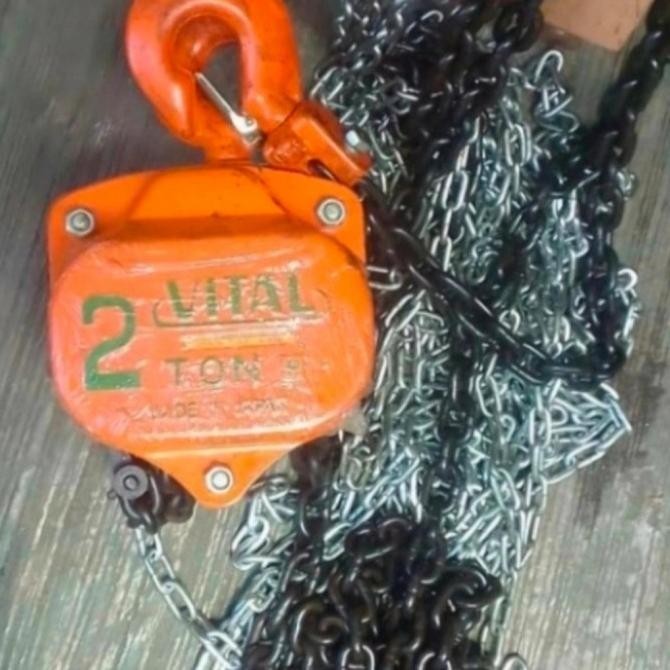 Jual Chain Block Vital 2 Ton X 5 Meter Takel Rantai Manual Original