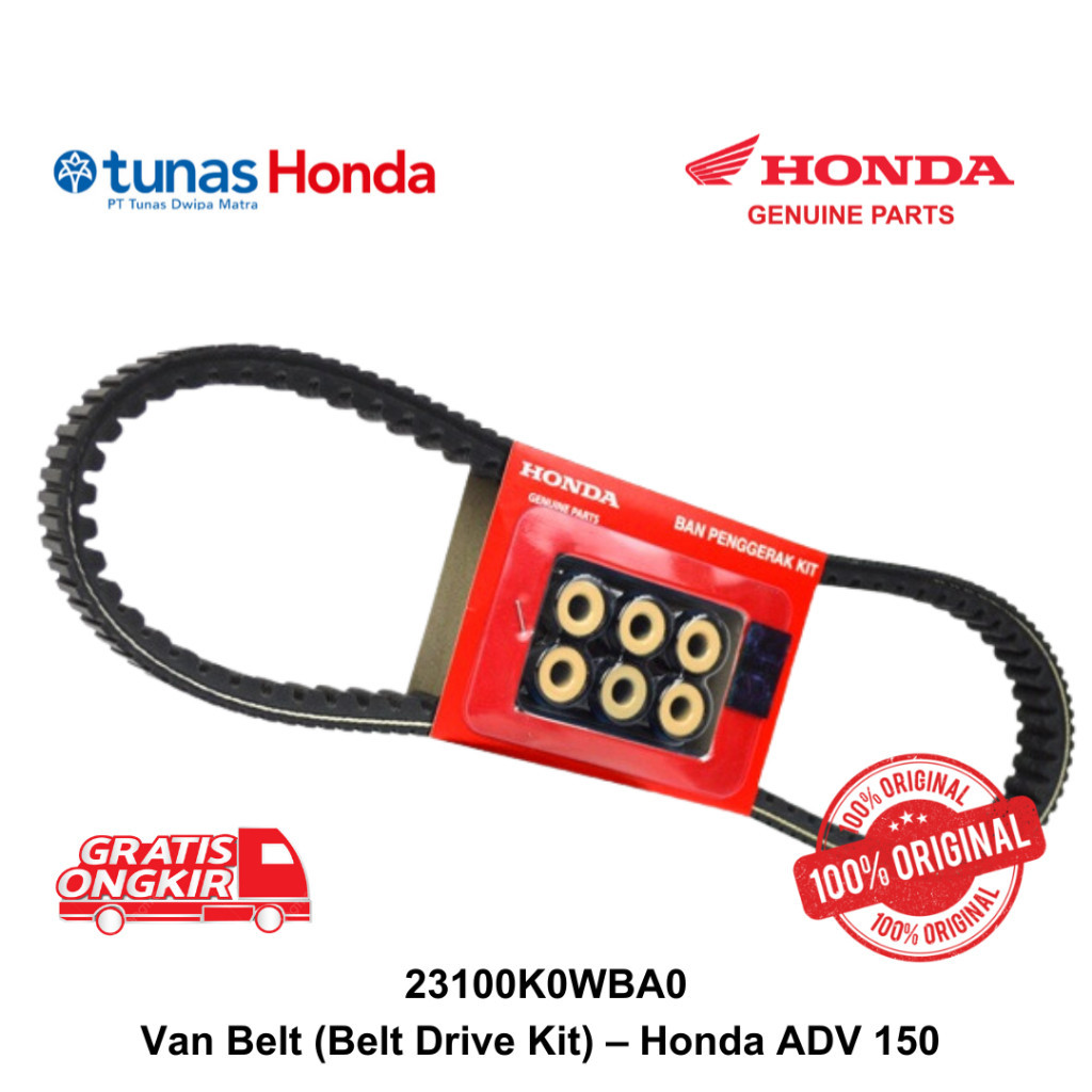 Jual Van Belt (Belt Drive Kit) Honda ADV 150 23100K0WBA0 Shopee