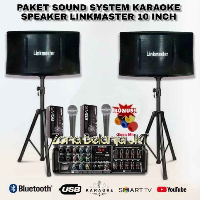 Jual Paket Karaoke Sound System Linkmaster 10 Inch Karaoke Rumahan (L1