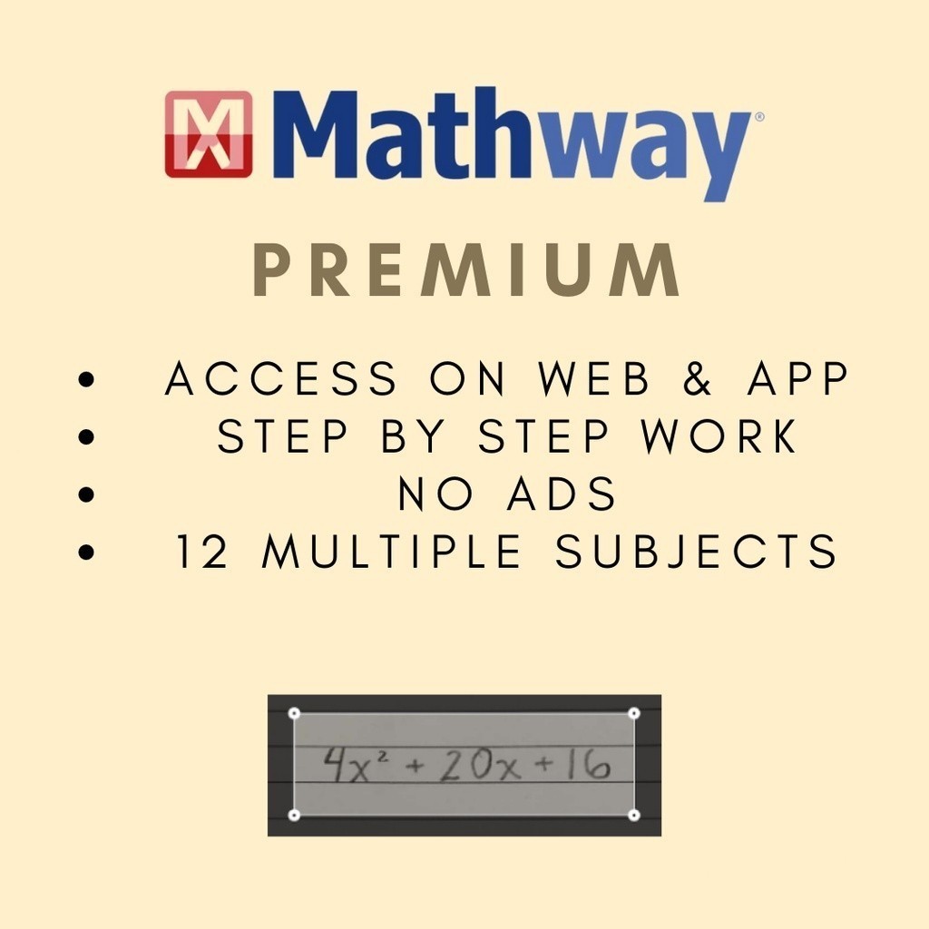 Jual ( Murah ) Mathway Premium Account I Akun Menjawab Soal Matematika ...