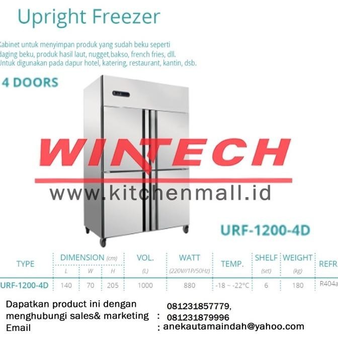 Jual [Ready Stock] Gea Urf-1200-4D Ss Kitchen Refrigeration Upright ...
