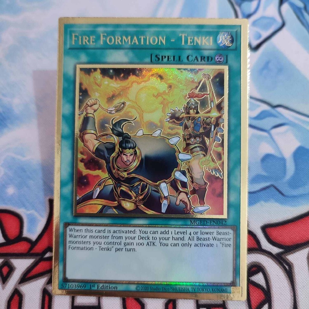 Jual yugioh fire formation tenki MGED gold rare original | Shopee Indonesia