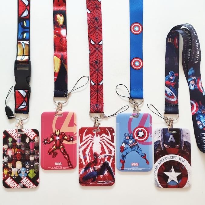 Jual ID Card Holder Name Tag Lanyard / Kalung Kartu Superhero Marvel ...