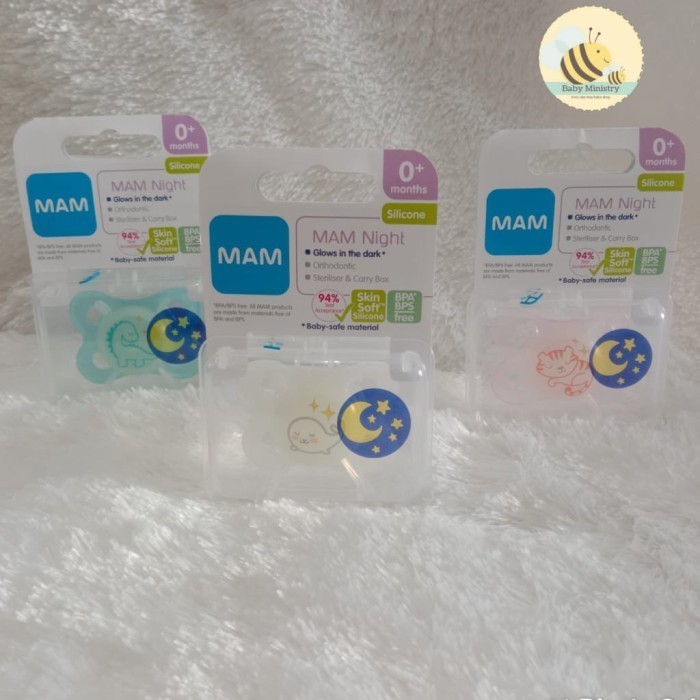Jual Mam Pacifier/Soothers Night 0+ (Available Yg Rabbit Dan Moon ...