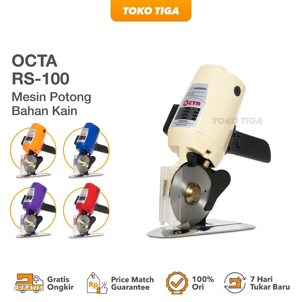 Jual Mesin Potong Bahan Kain KM OCTA RS-100/RS100 Portable | Shopee ...