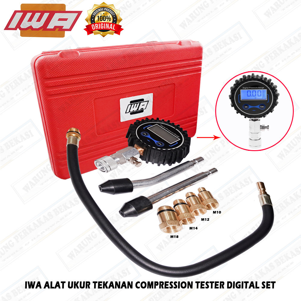 Jual Iwa Alat Tes Ukur Tekanan Kompresi Mesin Motor Mobil - Compression ...