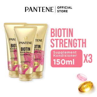 Pantene Kondisioner Anti Rontok Miracles Biotin Strength Perawatan Rambut Pro-V 150ml x3 / Pantene Miracles Conditioner