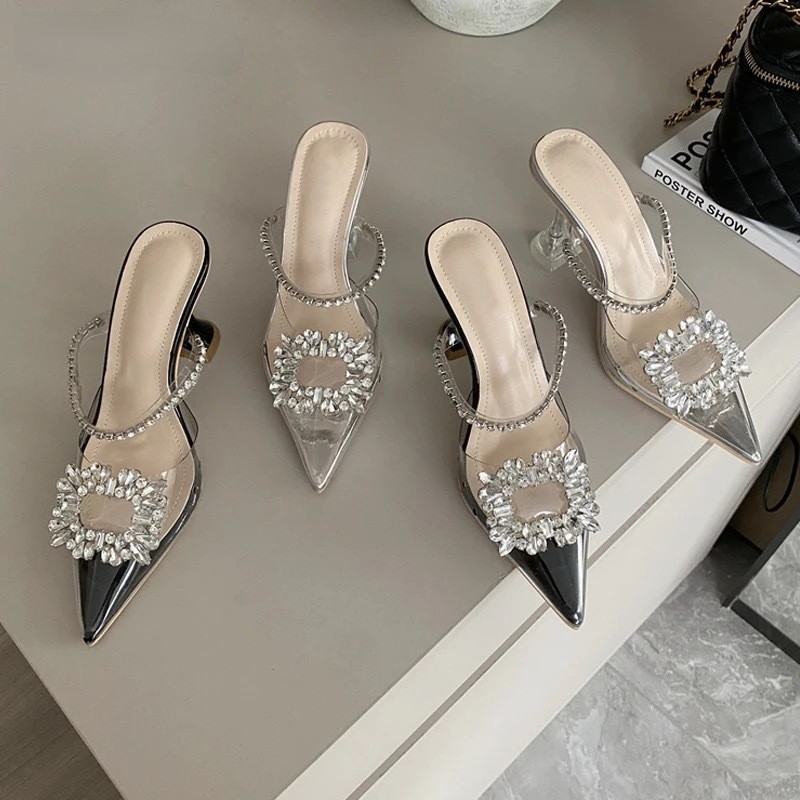 Jual Heels Wanita Srandal Style Korean Simple Elegan Sendal Wisuda ...