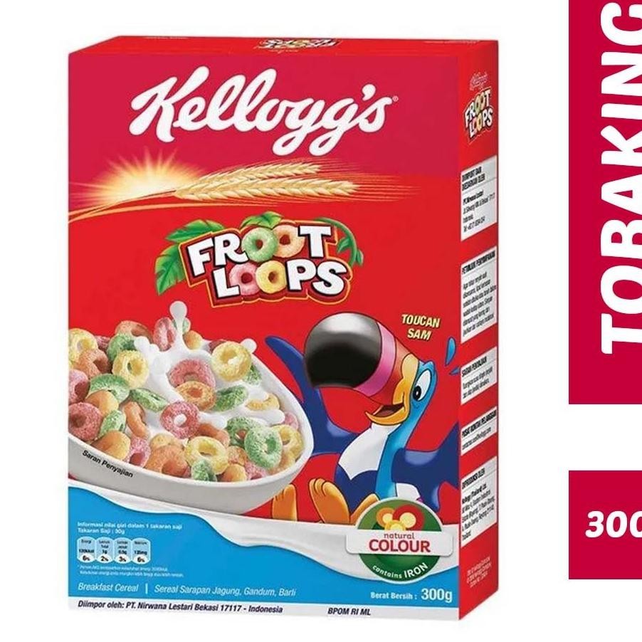 Jual Kelloggs Froot Loops Cereal 300 Gram Sereal Ring Buah Fruit Loop ...